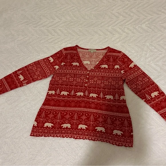 Disney Red Fair Isle Bear Pajama Set - Picture 14 of 14